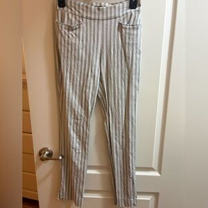 Tahari Black and White Striped Pants